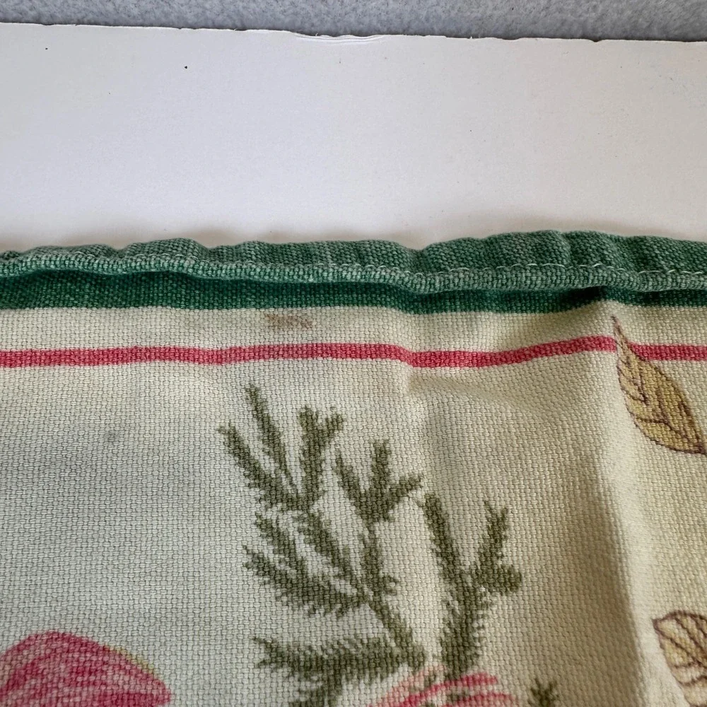 Vintage Strawberry Floral Tea Towel Set Red White Blue Kitchen Linens